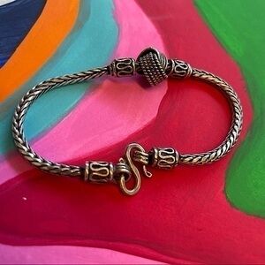 Modern Celtic Knot Sterling Silver Bracelet - Hook Closure - 925 Heavy